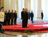الرئيس المصري : عبدالفتاح السيسي يستهل زيارته لكازاخستان بلقاء الرئيس الكازاخي نزار باييف ويجري مباحثات رسمية معه