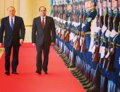 مراسم الإستقبال الرسمية للرئيس السيسي فور وصوله لجمهورية كازاخستان.