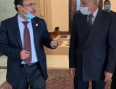 الأمين العام لجامعة الدول العربية يعقد اجتماعاً تشاورياً مع رئيس البرلمان العربي