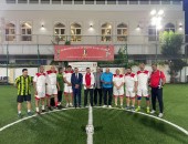 وزير الرياضة يزور النادي المصري بدبي ويشارك في مباراة كرة قدم  استعراضية مع قدامي الرياضيين