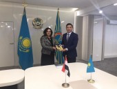 السفيرة المصرية في كازاخستان تلتقي حاكم مدينة نور سلطان