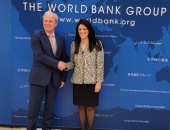 الدكتورة رانيا المشاط وزيرة التعاون الدولي تلتقي المدير المنتدب لشئون العمليات بمجموعة البنك الدولي خلال فعاليات اجتماعات الربيع 2022