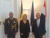 السفير المصري في بروكسل يلتقي مع وزيرة الدفاع البلجيكية