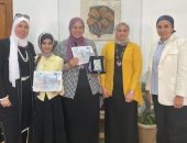 طالبات طب الأسنان جامعة الأزهر يحصلن على المركز الأول في المسابقة العلمية بجامعة قناة السويس