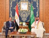 السيد الرئيس عبد الفتاح السيسي يلتقي  مع الأمير محمد بن سلمان بن عبد العزيز آل سعود، ولي العهد رئيس مجلس الوزراء بالمملكة العربية السعودية.في جدة اليوم