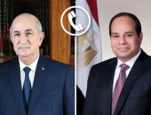 السيد الرئيس عبد الفتاح السيسي يجري اتصالاً هاتفياً مع الرئيس عبد المجيد تبون، رئيس الجمهورية الجزائرية