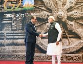 رئيس وزراء الهند ناريندرا مودي يستقبل السيد الرئيس عبد الفتاح السيسي بمقر انعقاد قمة مجموعة العشرين في نيودلهي
