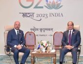السيد الرئيس عبد الفتاح السيسي يلتقي مع السيد شارل ميشيل، رئيس المجلس الأوروبي، وذلك على هامش انعقاد قمة مجموعة العشرين بالهند.