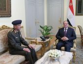 السيد الرئيس عبد الفتاح السيسي، يستقبل الفريق أول محمد زكي القائد العام للقوات المسلحة وزير الدفاع والإنتاج الحربي.
