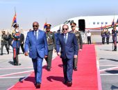 السيد الرئيس عبد الفتاح السيسي يستقبل بمطار القاهرة الدولي، السيد الفريق أول ركن عبد الفتاح البرهان، رئيس مجلس السيادة الانتقالي السوداني.