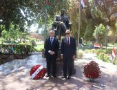 محافظ القليوبية يستقبل سفير أذربيجان لوضع إكليل من الزهور على النصب التذكاري لمؤسس أذربيجان في يوم ذكرى ميلاده