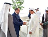 “السيد الرئيس عبدالفتاح السيسي يشارك مع شقيقه سمو الشيخ محمد بن زايد آل نهيان رئيس دولة الامارات في مجلس قصر البحر بالعاصمة الاماراتية ابوظبي.