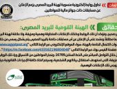 شائعة:  تداول روابط إلكترونية منسوبة لهيئة البريد المصري بزعم الإعلان عن مسابقات ذات جوائز مالية للمواطنين
