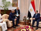 “السيد الرئيس عبد الفتاح السيسي يلتقى وزير خارجية الهند”.