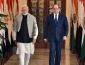 السيد الرئيس عبد الفتاح السيسي يصل الى دار الضيافة الحكومى “قصر حيدر آباد” بنيودلهي