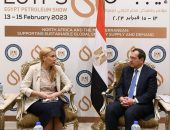 المهندس طارق الملا وزير البترول والثروة المعدنية يستقبل ،كادري سيمسون، مفوضة الطاقة والمناخ بالاتحاد الأوروبي للقاهرة
