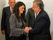 د. رانيا المشاط وزيرة التعاون الدولي تُشارك في المائدة المستديرة للسيد الرئيس شوكت ميرضائييف رئيس جمهورية أوزبكستان مع رجال الأعمال والشركات المصرية