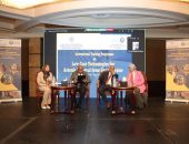 الدكتور محمود صقر، رئيس أكاديمية البحث العلمي والتكنولوجيا ونائب مركز حركة عدم الانحياز للعلوم والتكنولوجيا يفتتح البرنامج التدريبي الدولي تحت عنوان “تقنيات منخفضة التكلفة لإزالة الزرنيخ من المياه الجوفية”