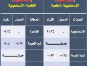 تعديل تركيب وإمتداد مسير بعض القطارات على خط ( القاهرة / الإسماعيلية  والعكس ) إعتباراً من يوم السبت الموافق  2024/6/8