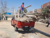 إيقاف أعمال وفك شده خشبيه بقريةأبوالغيط مدينةالقناطرالخيرية