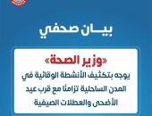 وزير الصحة يوجه بتكثيف الأنشطة الوقائية في المدن الساحلية تزامنًا مع قرب عيد الأضحى والعطلات الصيفية