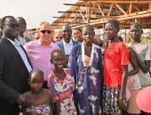 الدكتور/ هانى سويلم والسيد/ بال ماي دينج يفتتحان عملية إنشاء محطة قياس المناسيب والتصرفات بمدينة بور بولاية جونجلى بجنوب السودان