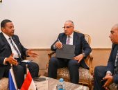 على هامش فعاليات “مؤتمر الاستثمار المصرى الأوروبي” .. التقى السيد الأستاذ الدكتور/ هانى سويلم وزير الموارد المائية والرى بالسيد الدكتور/ أمجد المهدى المدير الإقليمى للشرق الأوسط وشمال أفريقيا بصندوق المناخ الأخضر