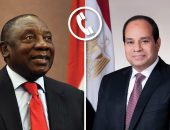 السيد الرئيس عبد الفتاح السيسي يجري اتصالاً هاتفياً بالرئيس “سيريل رامافوزا” رئيس جنوب أفريقيا، توجه خلاله السيد الرئيس بالتهنئة للرئيس الجنوب أفريقي بمناسبة فوزه في الانتخابات، وتوليه فترة رئاسية جديدة،