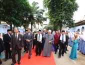 استقبال حاشد لشيخ الأزهر خلال زيارته لمعاهد دار النجاح الإسلامية بإندونيسيا