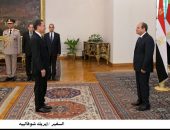 السيد الرئيس عبد الفتاح السيسي،،يسلم  أوراق اعتماد اثني عشر سفيراً جديداً لدى جمهورية مصر العربية