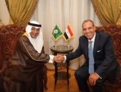 وزير الخارجية والهجرة وشئون المصريين بالخارج يستقبل أمين عام مجلس التعاون الخليجي