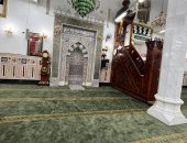 مسجد السيدة نفيسة (رضي الله عنها) بحلة جديدة .. بعد تجديد فرشه