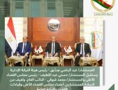 معالي المستشار/ عبد الراضي صِدِّيق – رئيس هيئة النيابة الإدارية،يستقبل   بمقر رئاسة الهيئة معالي المستشار/ حسني عبد اللطيف – رئيس محكمة النقض ورئيس مجلس القضاء الأعلى، ومعالي المستشار/ محمد شوقي – النائب العام وعضو مجلس القضاء الأعلى؛ وذلك لتقديم التهنئة لسيادته بمناسبة تقلده منصبة الرفيع رئيسًا لهيئة النيابة الإدارية.
