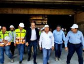 نائب رئيس مجلس الوزراء للتنمية الصناعية وزير الصناعة والنقل يتفقد مواقع العمل بمشروع الخط الأول للقطار الكهربائي  السريع( السخنة / العلمين/ مطروح ) في المسافة من العلمين حتى وادي النطرون  بطول  180كم