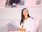 وزيرة التضامن الاجتماعي تشيد بعرض فرقة الأنفوشي للإيقاعات الشرقية بالمسرح الروماني في مهرجان العلمين الجديدة