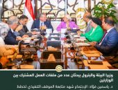 وزيرا البيئة والبترول يبحثان عدد من ملفات العمل المشترك بين الوزارتين