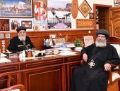 قداسة البابا يستقبل نيافة الأنبا أولوجيوس