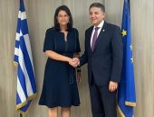 السفير المصرى فى اليونان يلتقي مع وزيرة العمل والتأمينات الاجتماعية