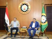 محافظ الدقهلية يستقبل وزير الزراعة ورئسيا لجنة الزراعة بمجلس النواب والشيوخ في مستهل زيارته للمحافظة