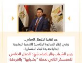 وزير الشباب والرياضة يشهد الحفل الختامي للمعسكر الثاني لحملة “بشبابها” بالغردقة