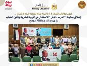 وزارة العمل : انطلاق فعاليات “اتدرب – اتأهل” للاستثمار في الثروة البشرية وتأهيل الشباب بقرى ومراكز محافظة سوهاج .