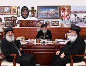 قداسة البابا يستقبل صاحبي النيافة الأنبا برنابا والأنبا دانيال