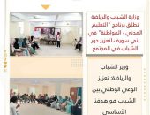 وزارة الشباب والرياضة تطلق برنامج “التعليم المدني – المواطنة” في بني سويف لتعزيز دور الشباب في المجتمع