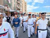 السكرتير العام و شرطة المرافق ببورسعيد يقودون حملة مكبرة لإزالة التعديات و الاشغالات بحي الضواحي
