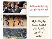 وزير الرياضة ومحافظ الإسكندرية يشهدان نهائي البطولة العربية للسلة للأندية رجال باستاد برج العرب