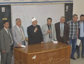 رئيس جامعة الأزهر،  ونائب رئيس الجامعة للوجه البحري يتفقدان كليات فرع جامعة الأزهر بتفهنا الأشراف.