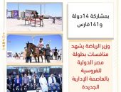وزير الرياضة يشهد منافسات بطولة مصر الدولية للفروسية  بالعاصمة الإدارية الجديدة