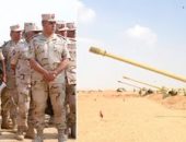 الفريق أول / عبدالمجيد صقر القائد العام للقوات المسلحة وزير الدفاع والإنتاج الحربى يتفقد منظومة التدريب القتالى لأحد تشكيلات الجيش الثانى الميدانى