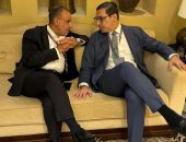 وزير الخارجية والهجرة يلتقى مع نطيره القبرصى على هامش أعمال منتدى صير بنى ياس في الإمارات
