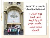 وزارة الشباب : تُطلق  الدورة التدريبية الرابعة لــ«أعضاء نموذج محاكاة مجلس الشيوخ »